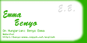 emma benyo business card